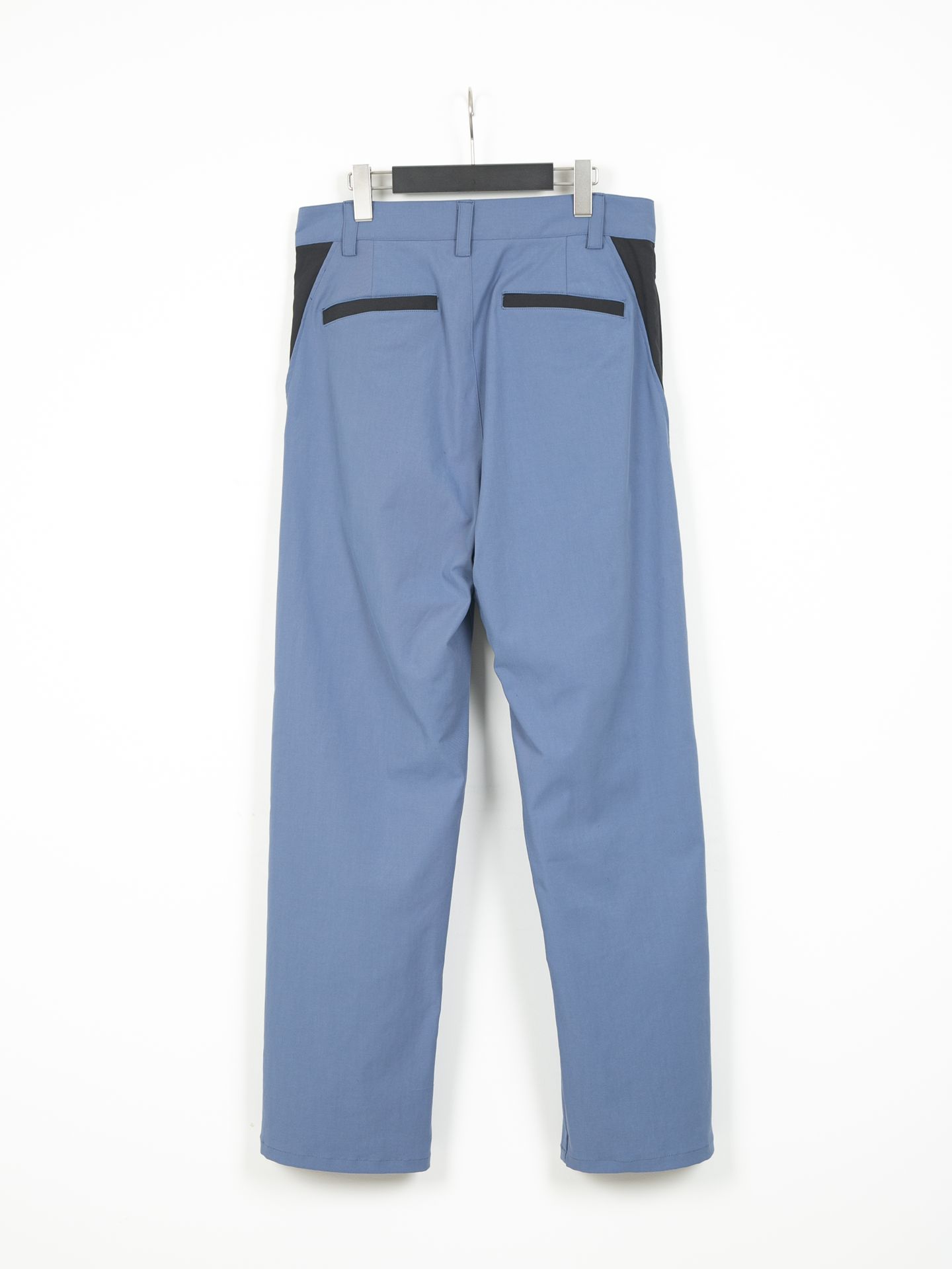 Spun Polyester Stretch Twill Pistol pants / ピストル パンツ / ブルー×グレー