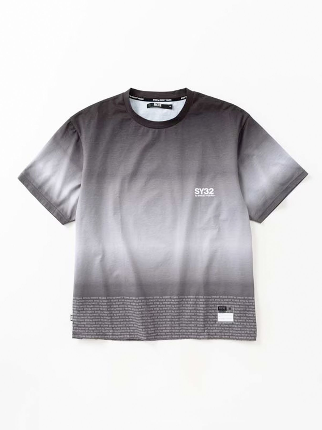 GRADATION LOGO TEE / グラデーション ロゴ Tシャツ / ブラック【SY32 by SWEET YEARS】