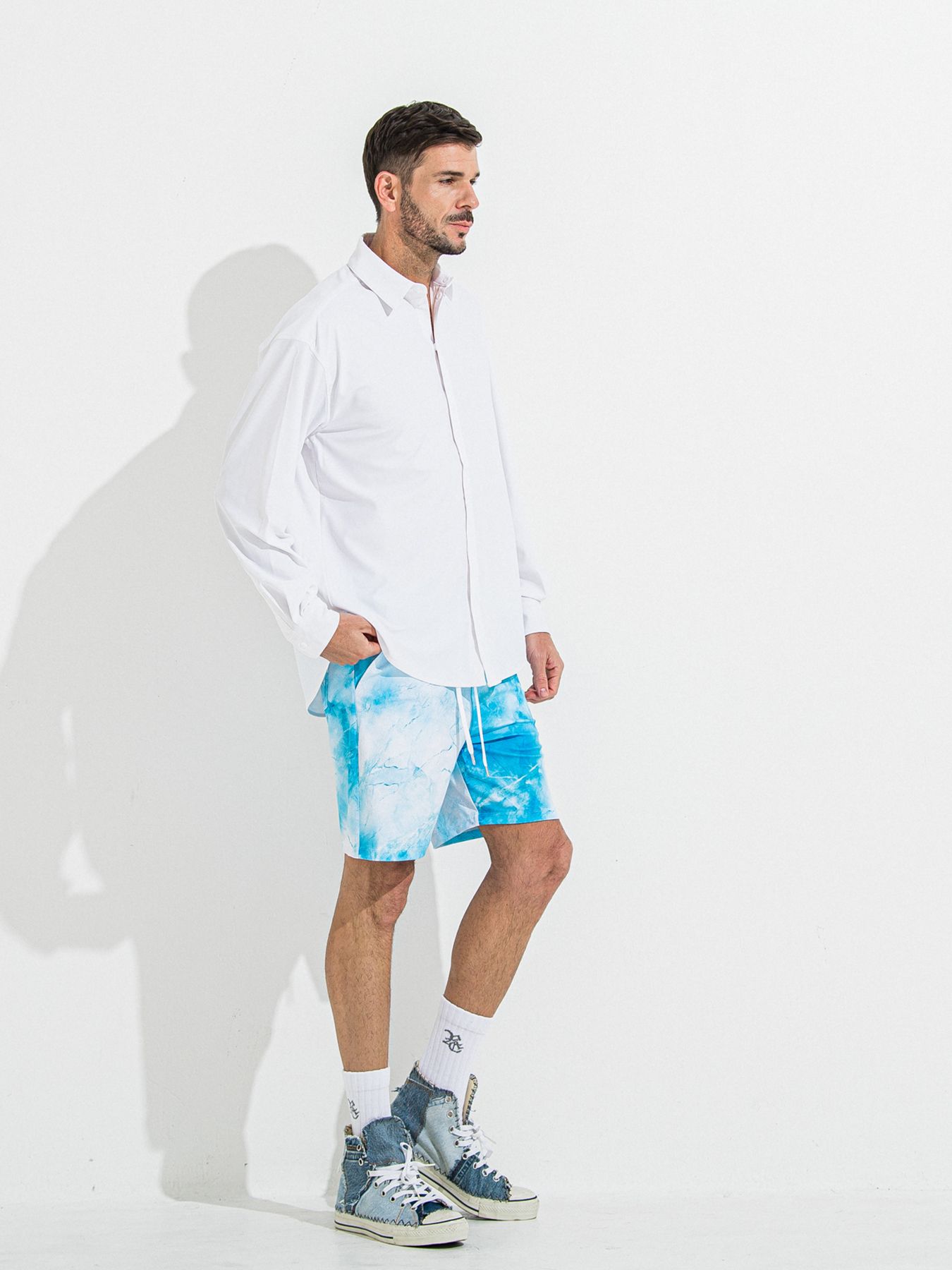 【予約品 】RASH SHORTS / ラッシュガード ショーツ / マーブルブルー
