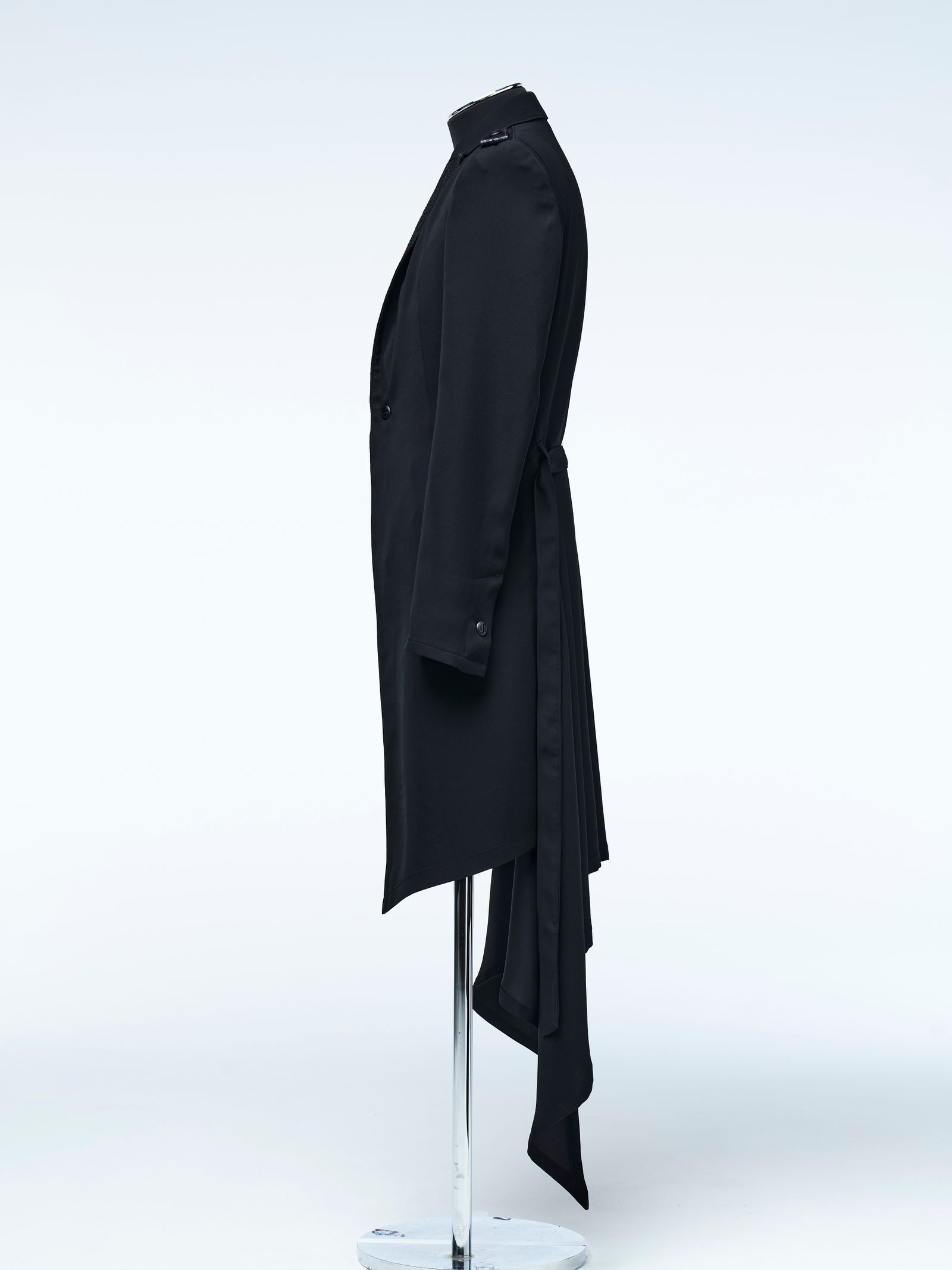 《予約品4月23日18時締め》 FishLeatherLapelFlareJacket / フレアジャケット  / ブラック 【THE ONENESS】 8月中入荷予定