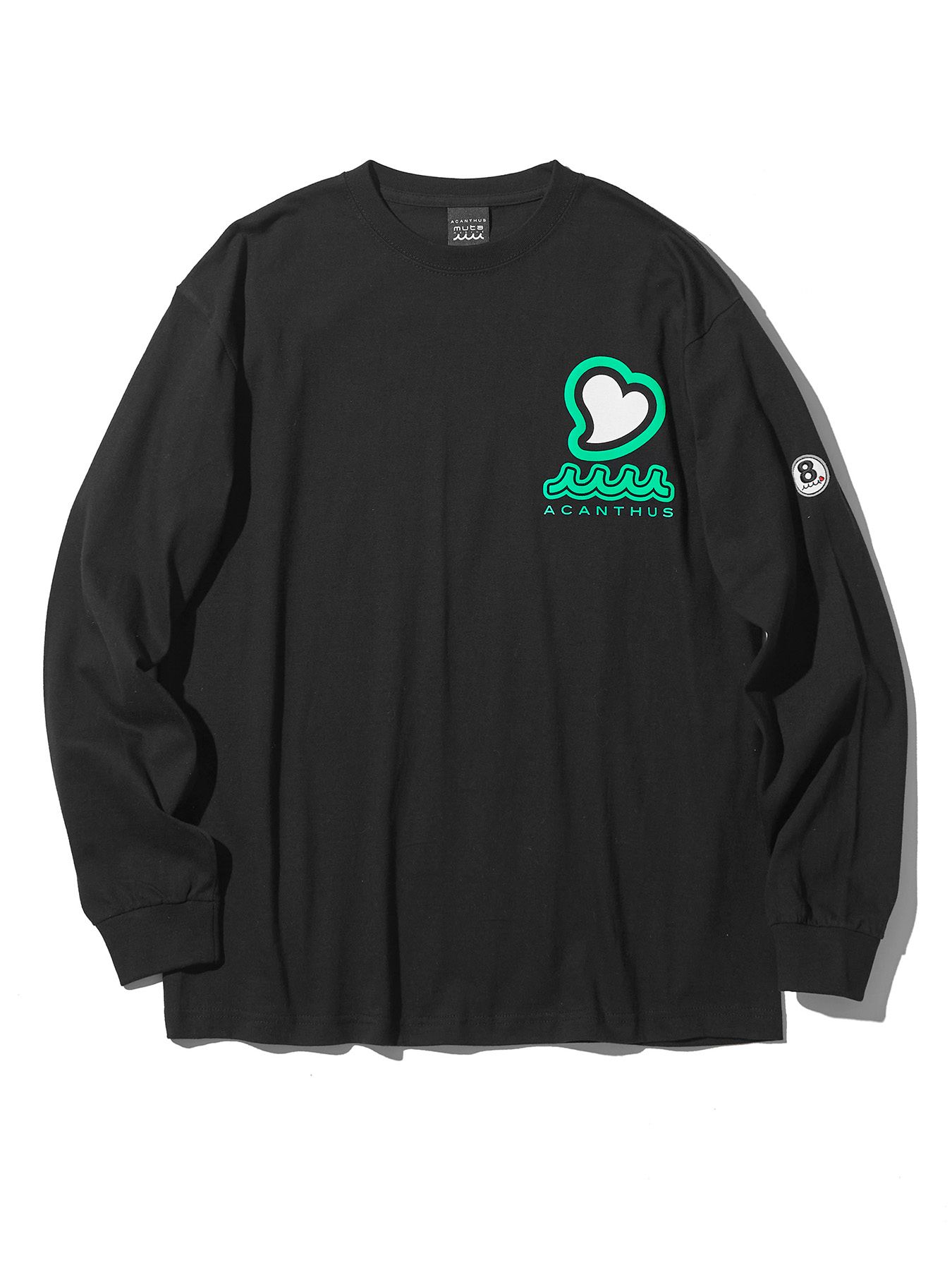 【予約品 】muta sweet muta L-S Tee / ロングスリーブTシャツ / ブラック【Acanthus × muta MARINE】