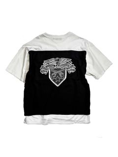 【予約品 8月10日(日) 締切 】EAGLE EMB S/S T / イーグルエンボス Tシャツ / 刺繍 ホワイト