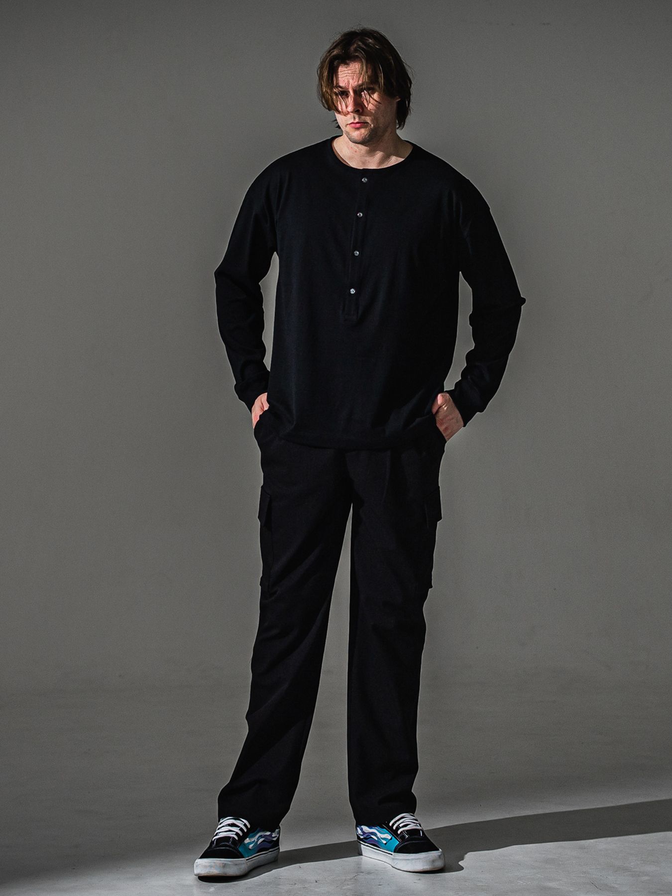 【予約品】HEAD cargo / ワンタック カーゴパンツ / ブラック