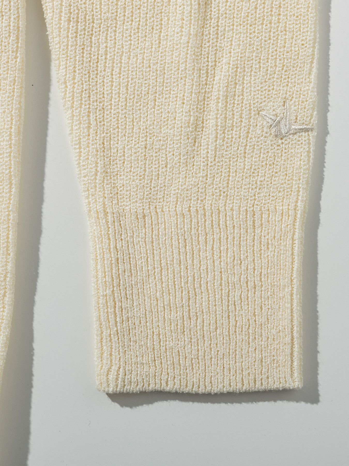 ラインニットカーディガン / ホワイト