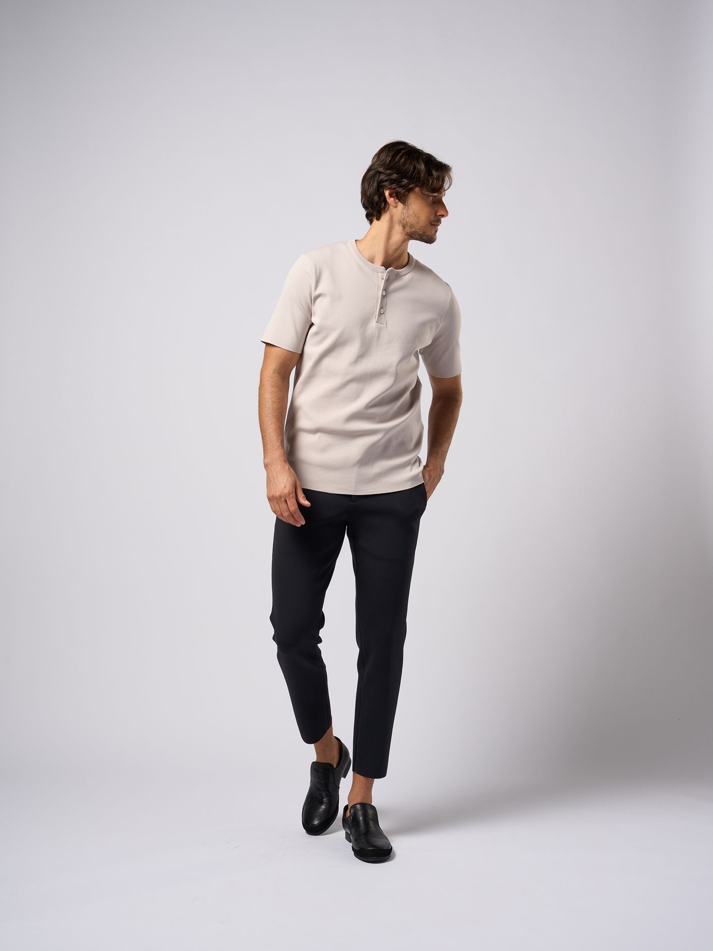 【予約品9月19日 10時締め】 ct surf henley S/S / ニットソー / アイスグレー