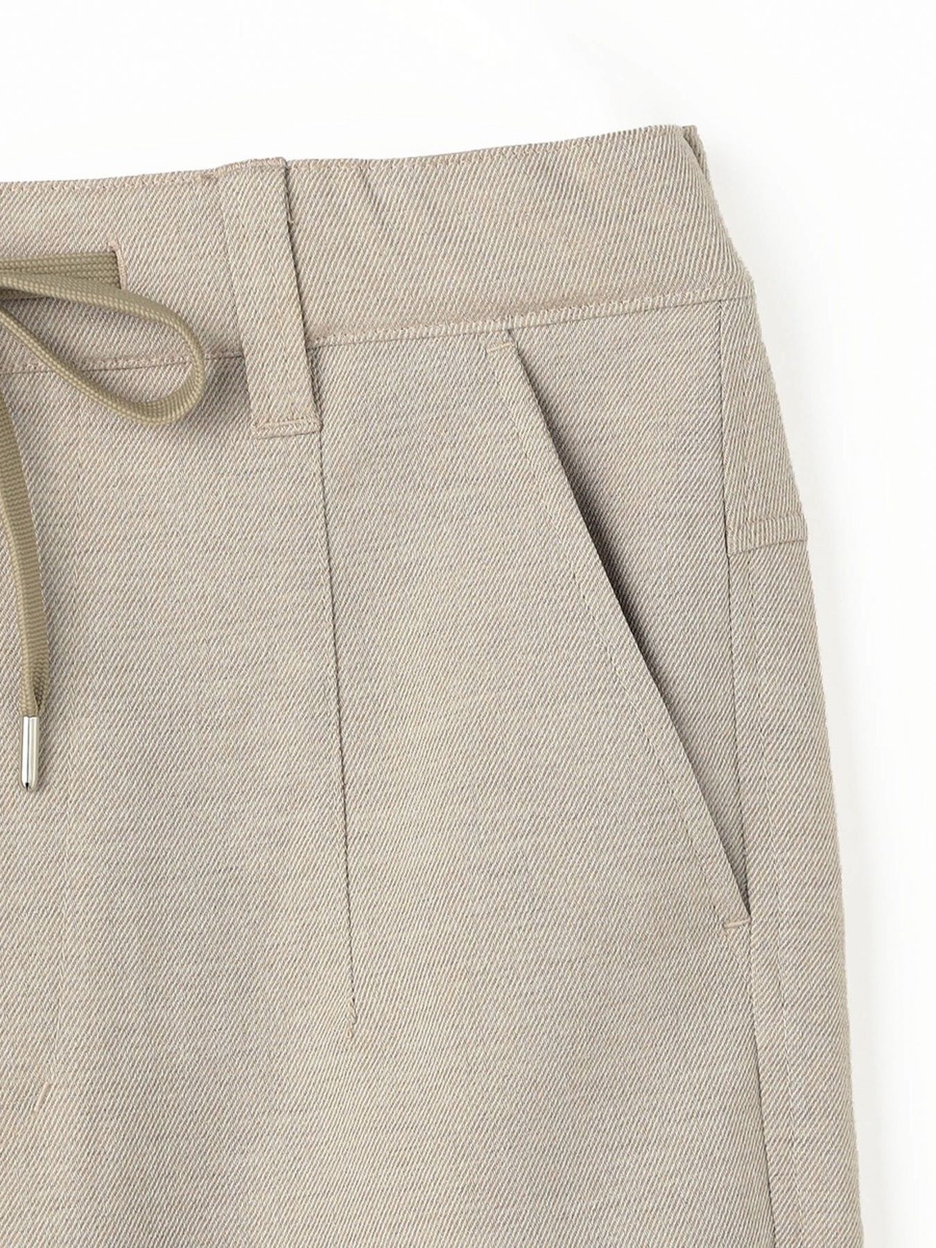 リネンライクツイルイージーパンツ / グレー【HIDEAWAYS NICOLE】