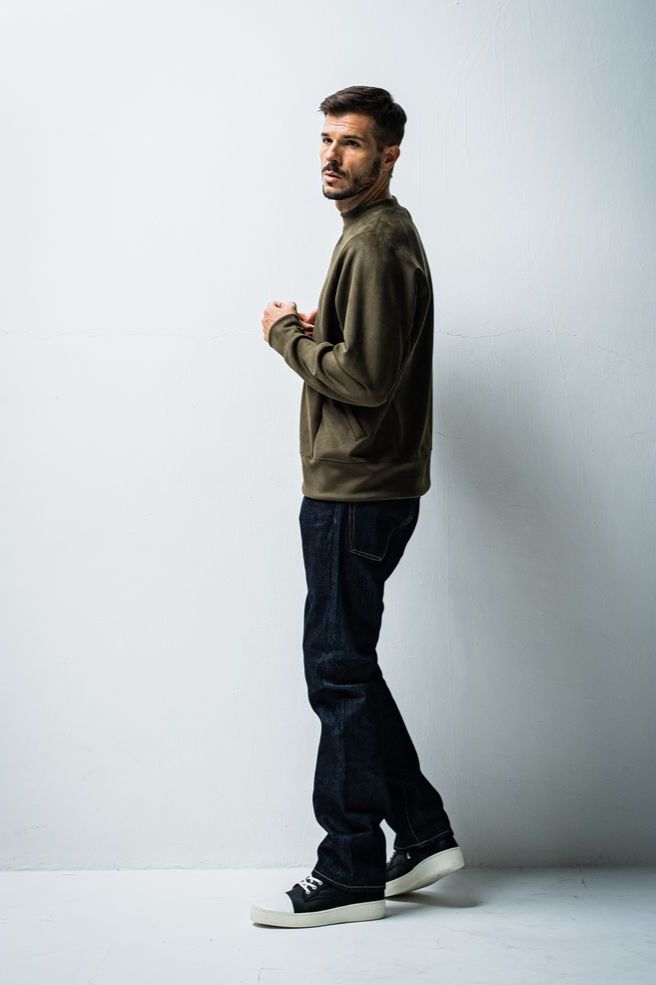 suède jersey solid  trainer / カーキ【ORATA】