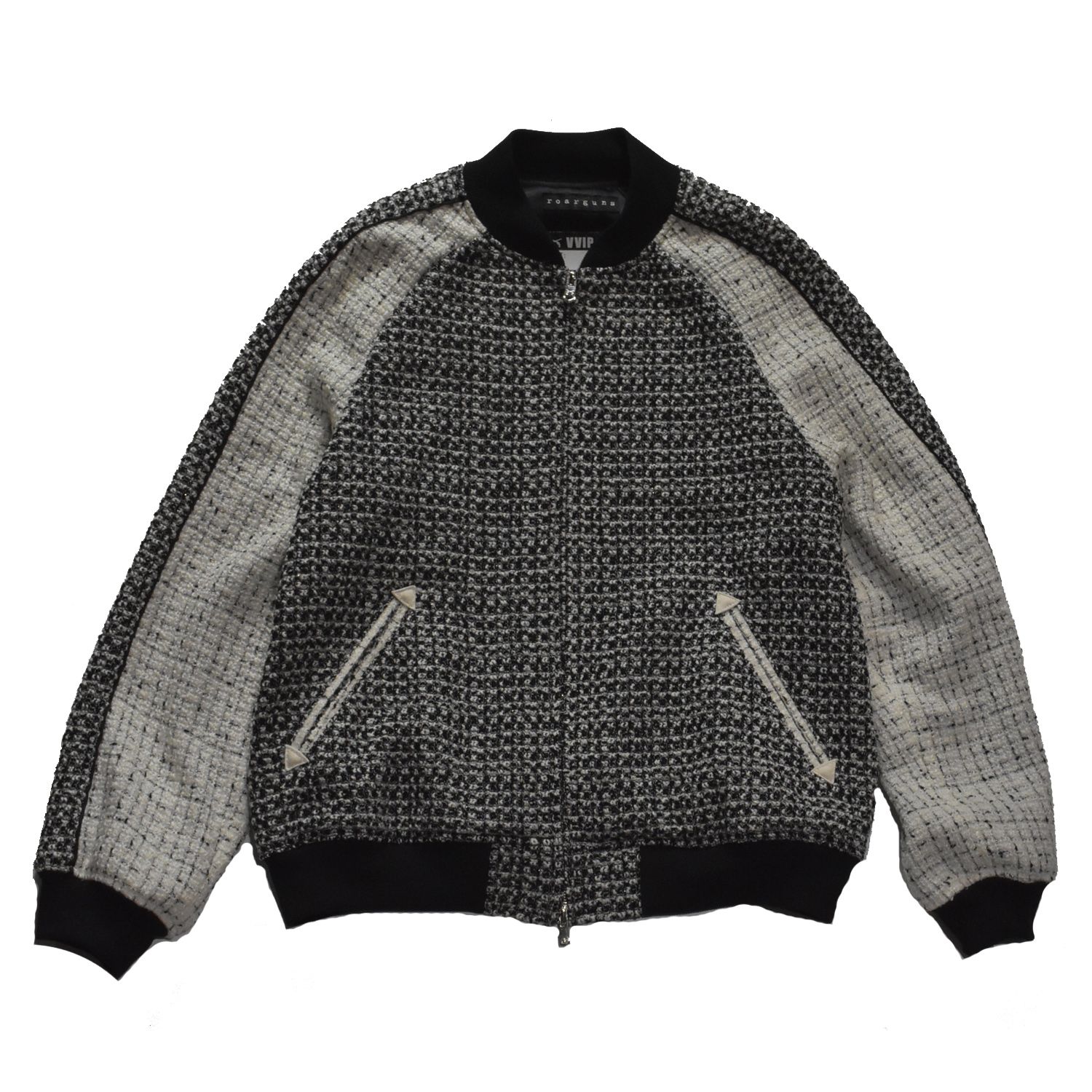 《予約品3月27日 23時55分締め》 TWEED BLOUSON / ブルゾン / グレー  【roarguns 】8月中入荷予定