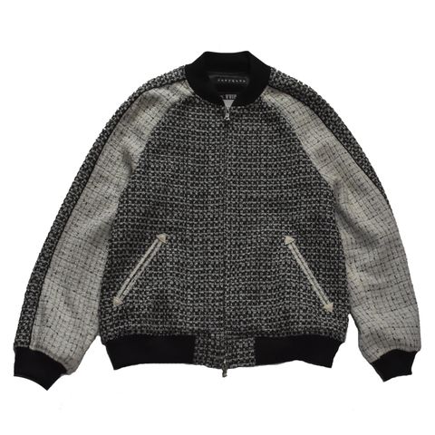 《予約品3月27日 23時55分締め》 TWEED BLOUSON / ブルゾン / グレー  【roarguns 】8月中入荷予定