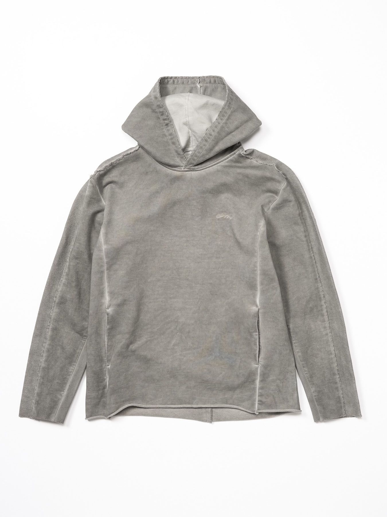 【予約品 9月23日(火) 締切】cut-off pull parker / カットオフ プルパーカー / ライトグレー