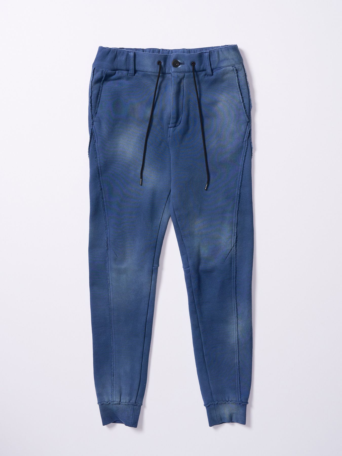 【予約品 4月19日(日) 18時締切】fade switching rib sweat pants / フェードスイッチング リブスウェットパンツ / フェードネイビー