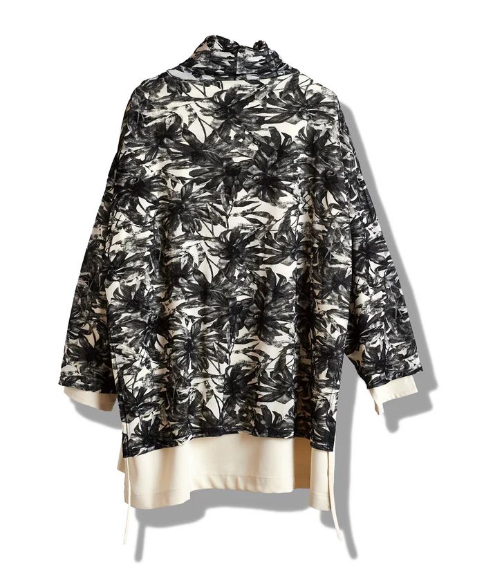 ボリュームネックギャザードレープPO BLACK【NO ID.】