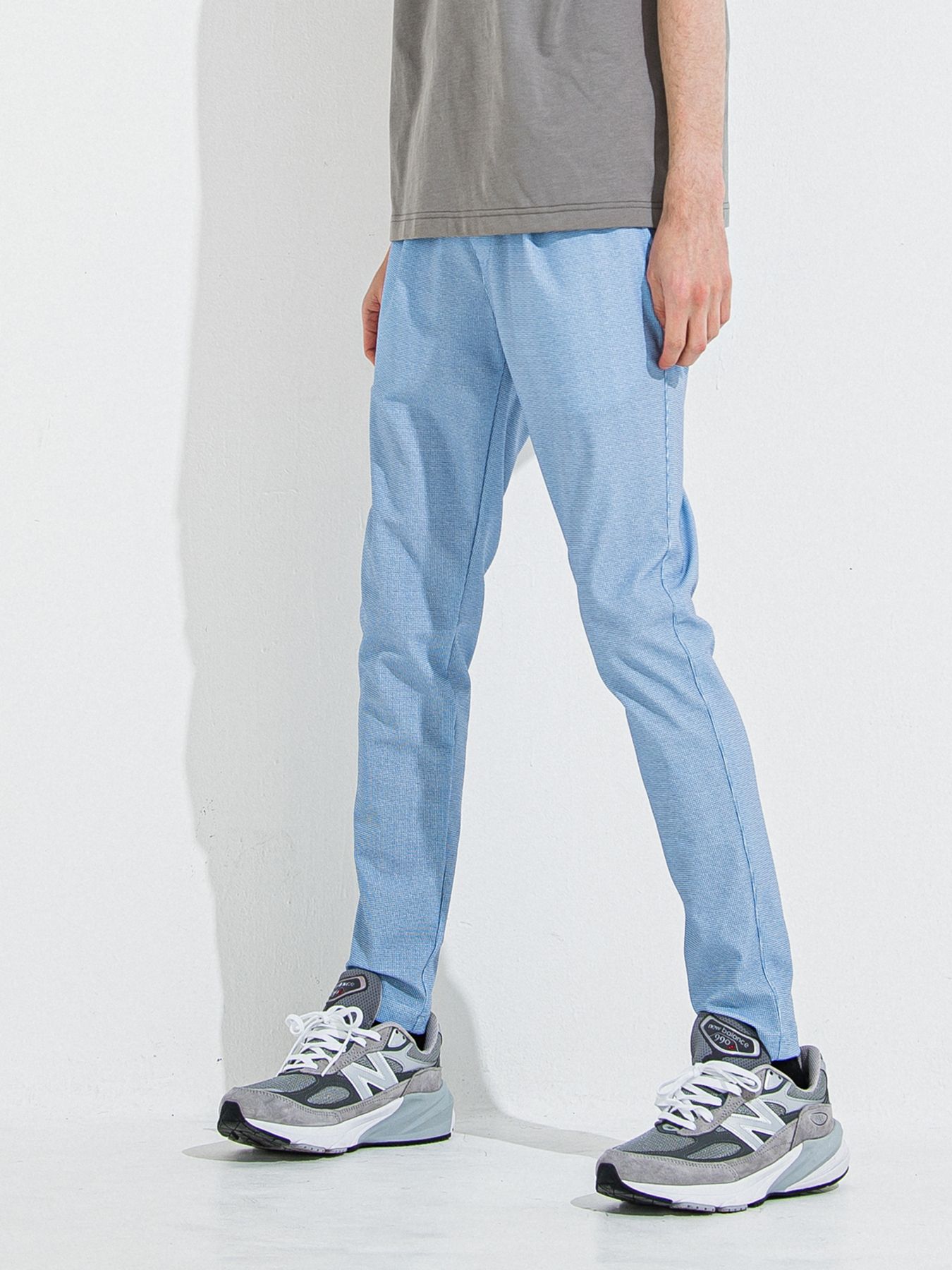【予約品 】CHRIS EASY TUCK PANTS / クリスイージータックパンツ / チェックサックス