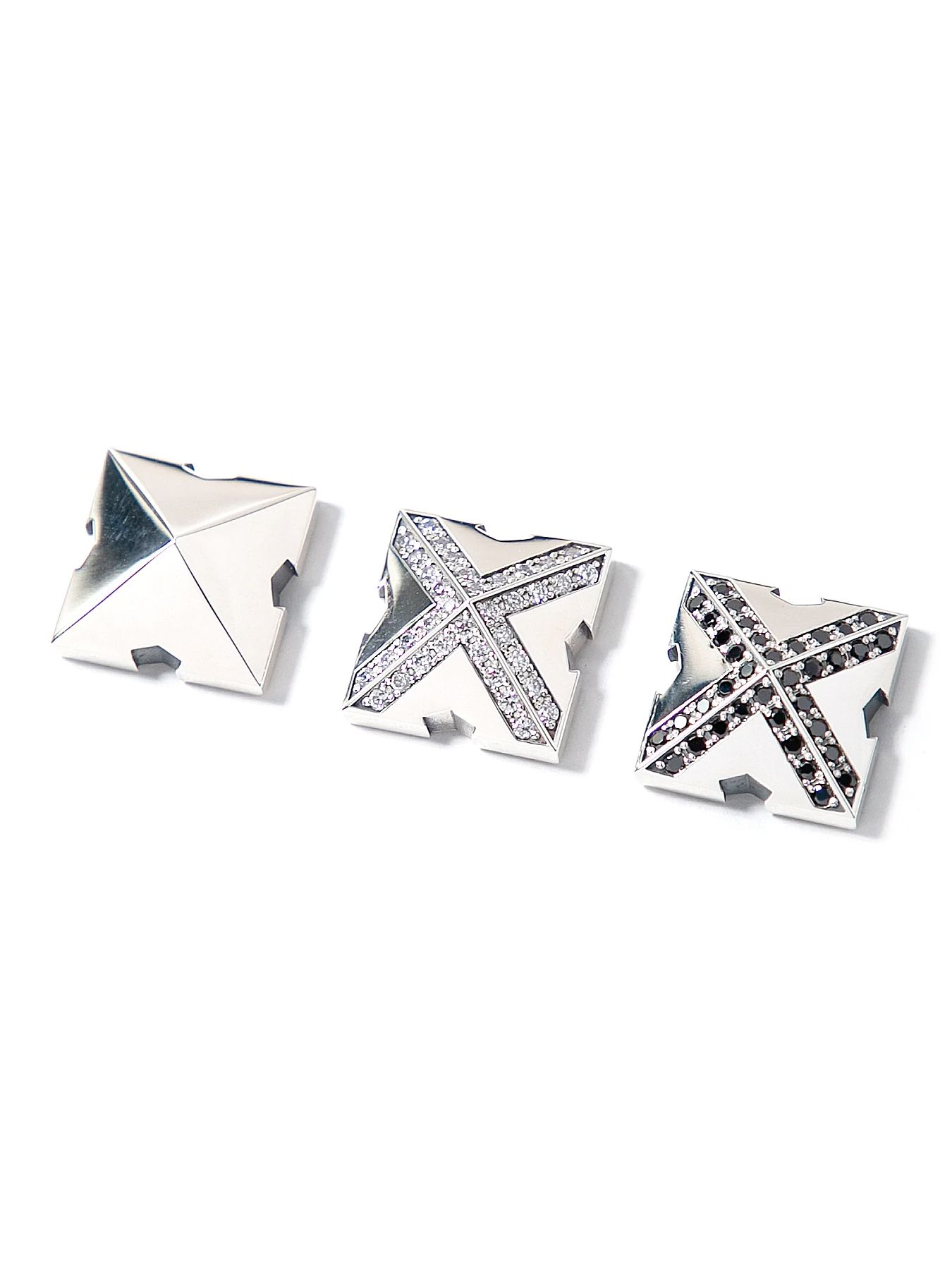 【予約品 10月12日(日) 締切】Silver925/Zirconia Snap Stud / シルバー925 スナップスタッズ / Black Zirconia