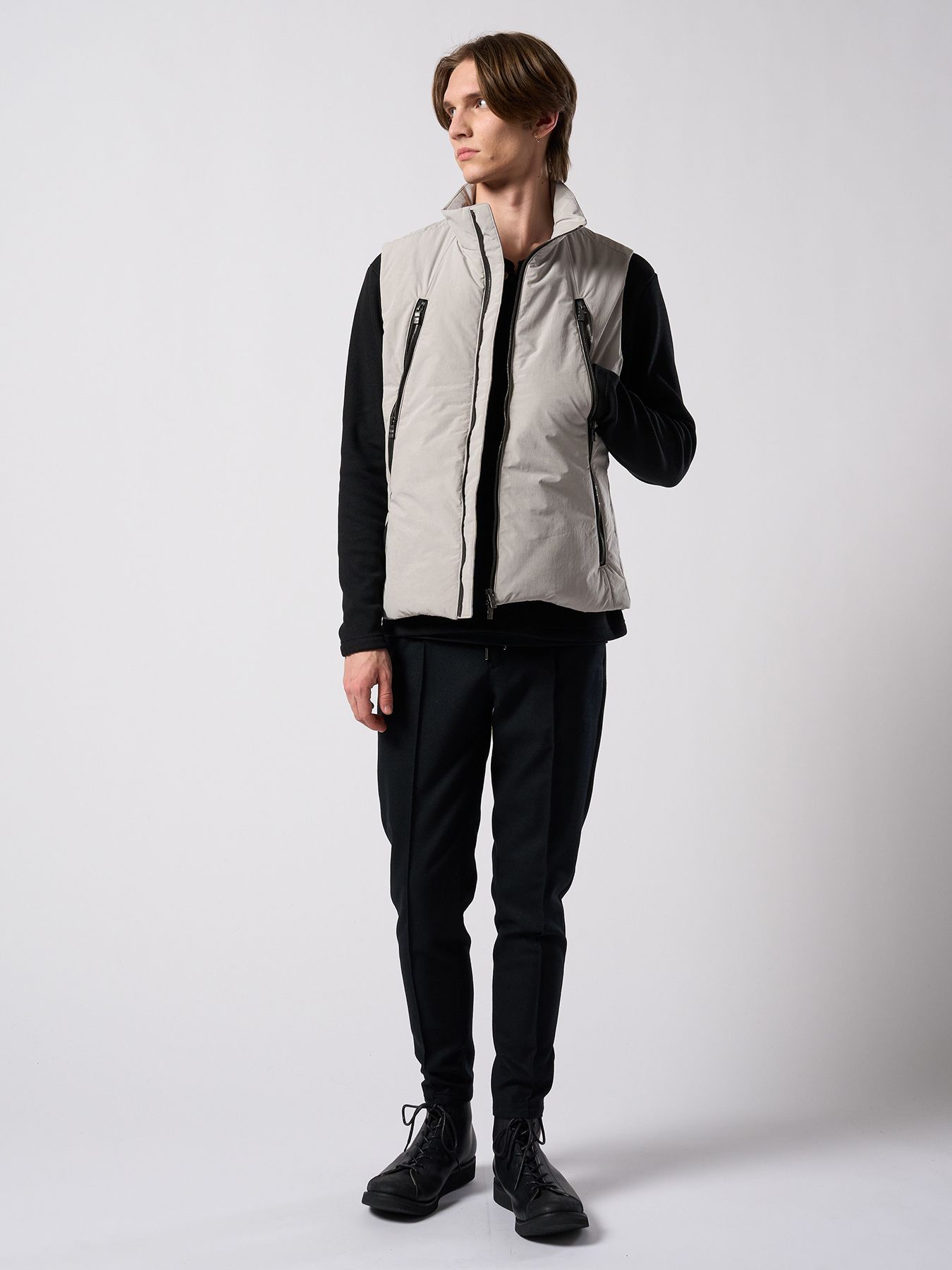 【予約品 4月19日(日) 18時締切】solid zip vest / ソリッド ジップベスト / フェードグレー