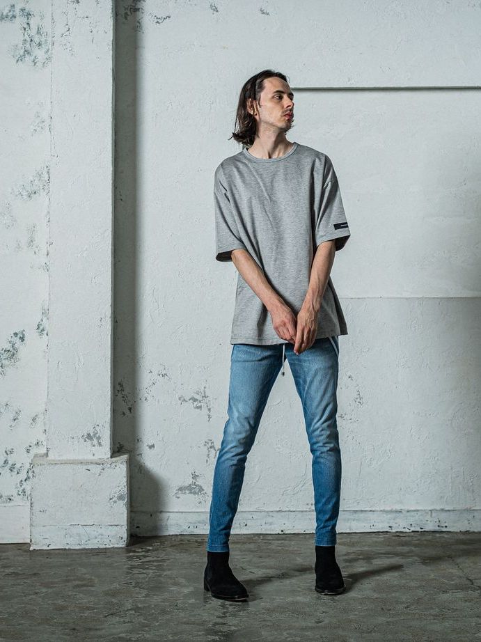 《予約11月17日19時締め》 Finest  BASIC  LOOSE T / ルーズTシャツ / グレー