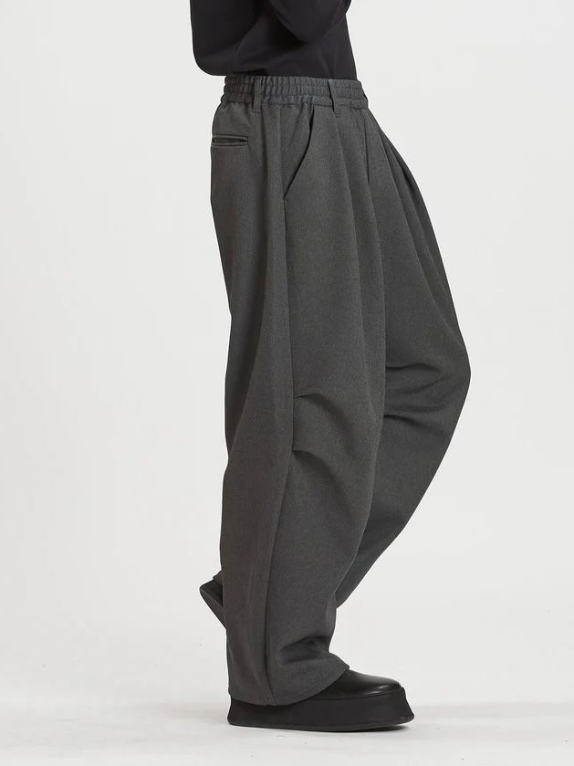 ツータックイージーパラシュートトラウザーズ グレー【NOID.】