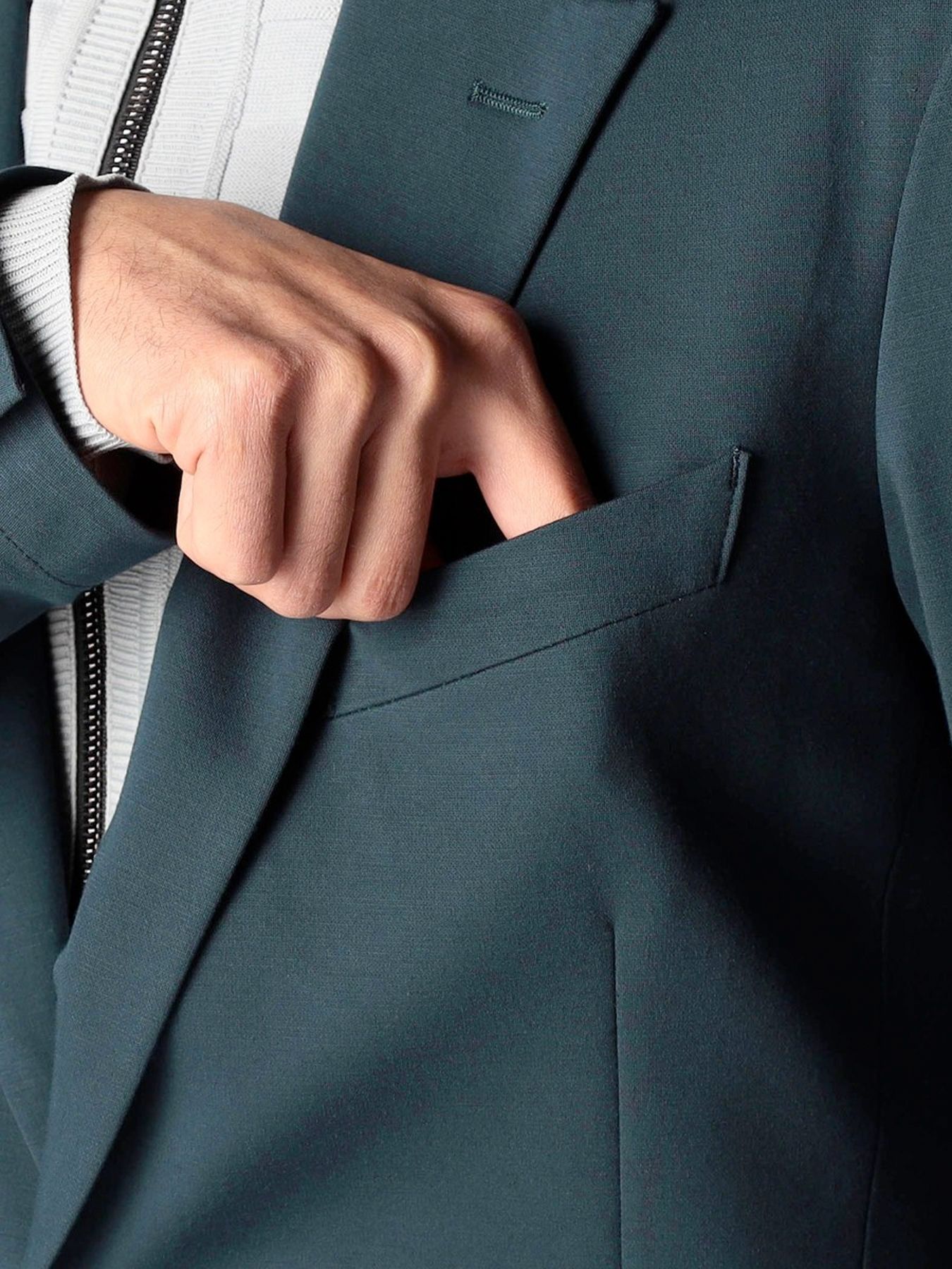 スムースジャージ2Bジャケット / ブラック 【NICOLE CLUB FOR MEN】