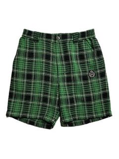 《予約品8月31日 23時55分締め》 CHECK SHORTS / チェックショートパンツ / グリーン 【roarguns 】 2024年2月入荷予定