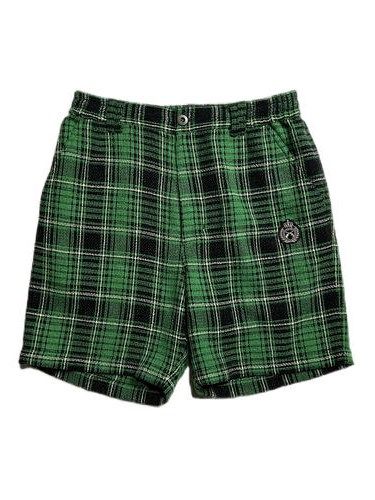 《予約品8月31日 23時55分締め》 CHECK SHORTS / チェックショートパンツ / グリーン 【roarguns 】 2024年2月入荷予定