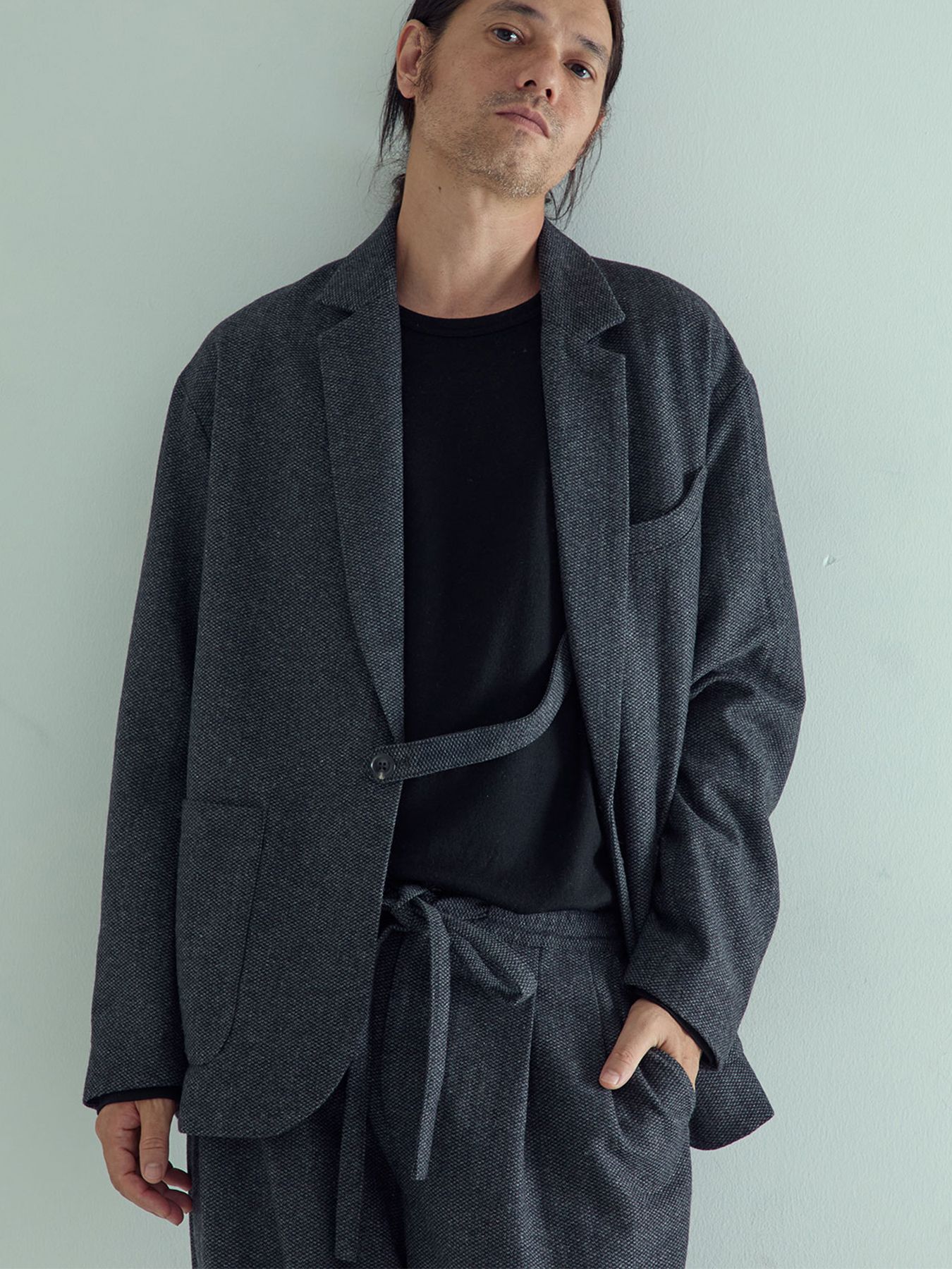 【予約品 】LOUNGECUT JACKET / ジャケット / チャコール× ブラック
