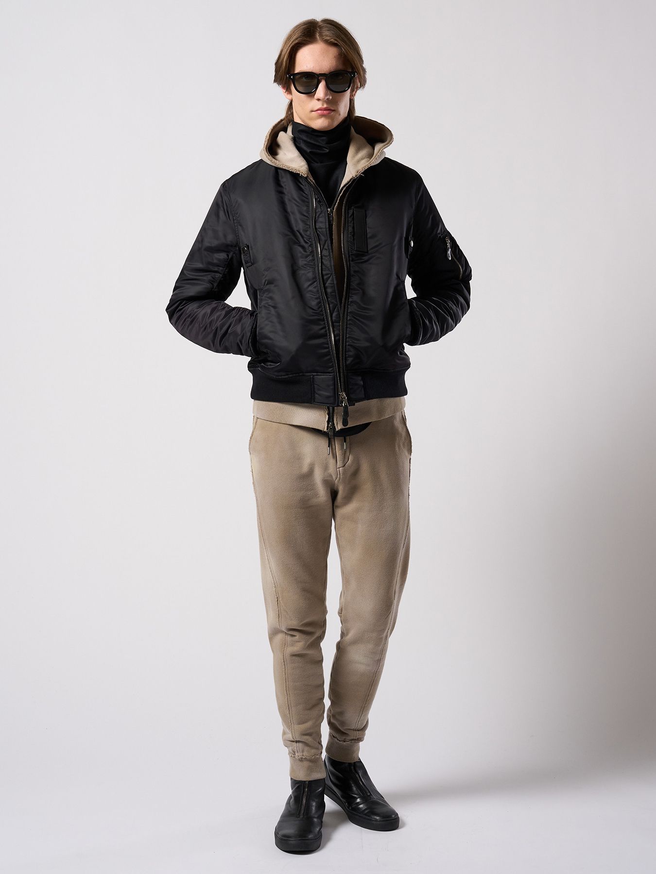 【予約品 4月19日(日) 18時締切】fade switching rib sweat pants / フェードスイッチング リブスウェットパンツ / フェードベージュ