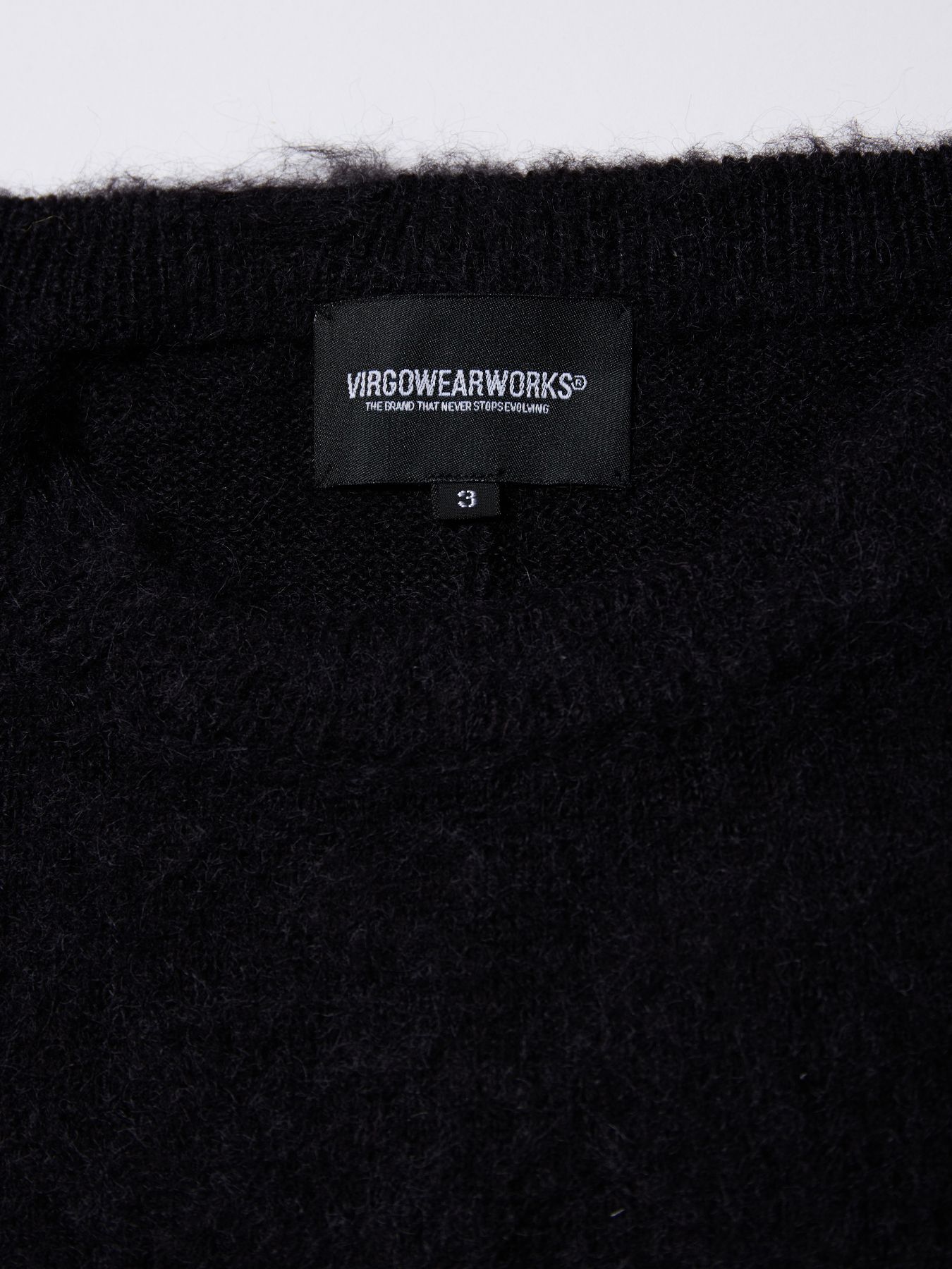 NANCY MOHAIR / モヘア クルーネックニット / BLACK
