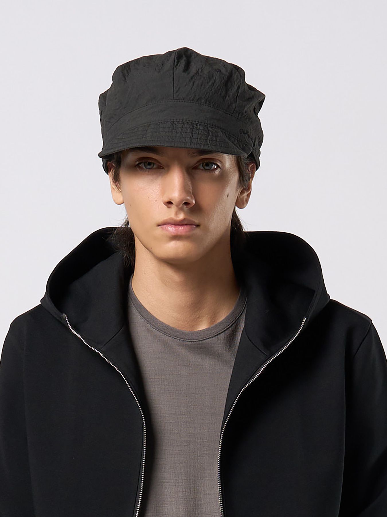 【予約品 9月23日(火) 締切】solid engineer cap / ソリッド エンジニアキャップ / チャコールブラック