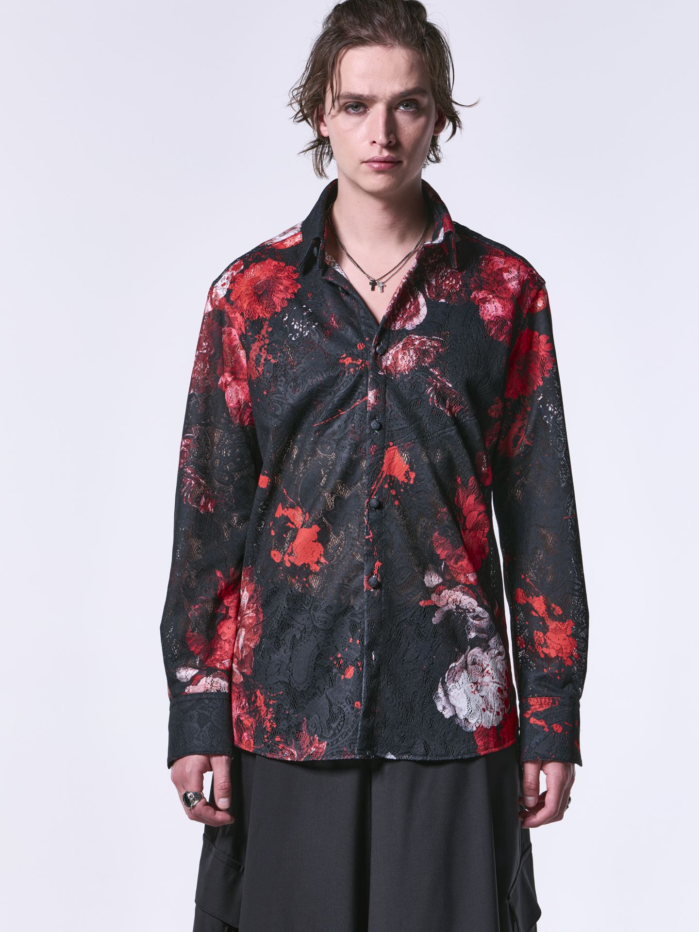 《予約品》 Shirt / シャツ / ブラック＆レッド