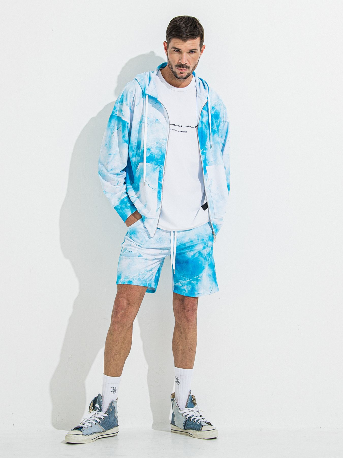 【予約品 】RASH SHORTS / ラッシュガード ショーツ / マーブルブルー
