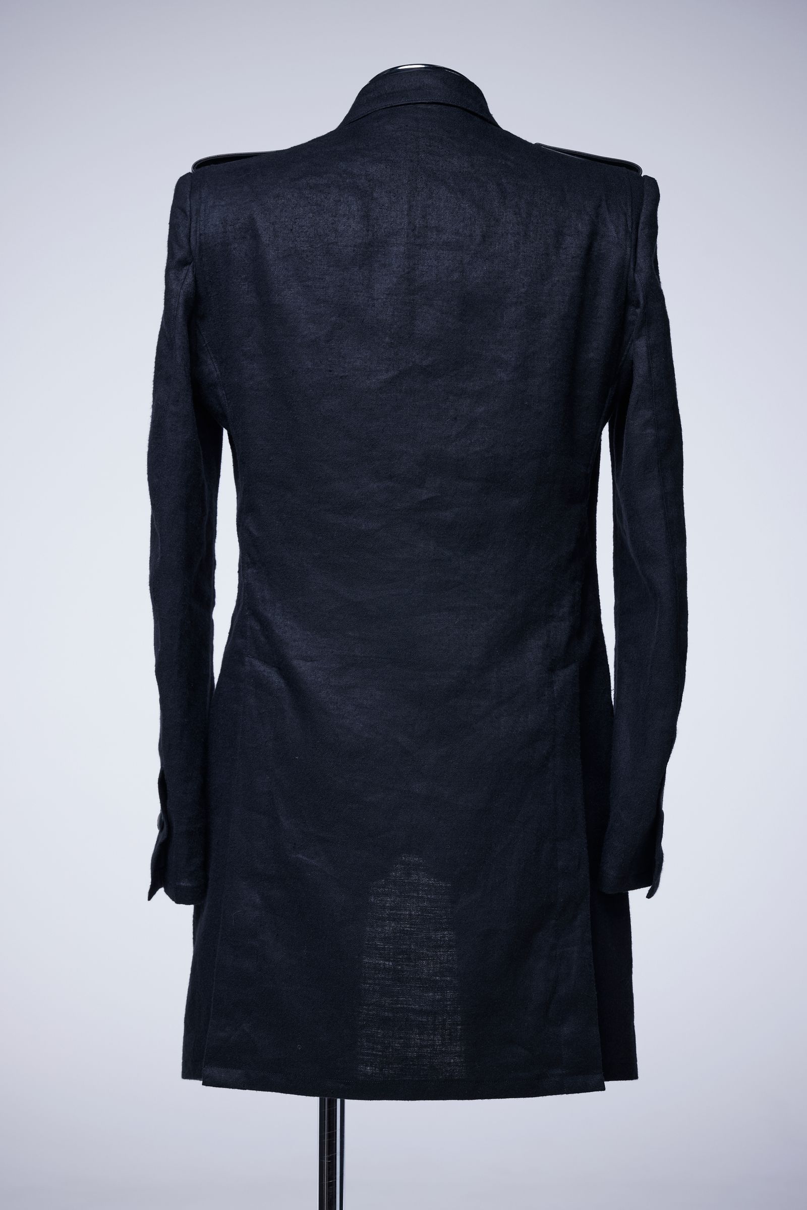 《予約品》 Eco Leather Epaulette Long Jacket ジャケット / Black 【THE ONENESS】 6月入荷予定