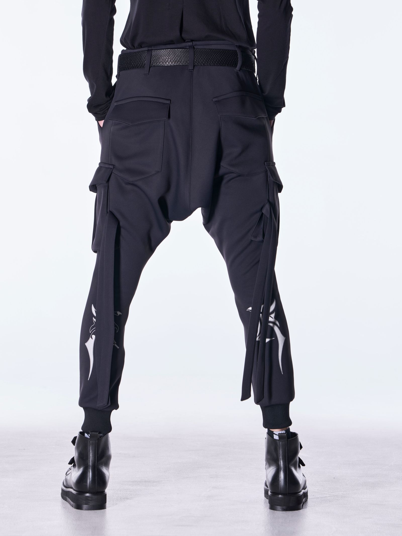 【予約品 6月29日(月) 締切】Double Knit Jersey Sarrouel Pants / サルエルパンツ / ブラック