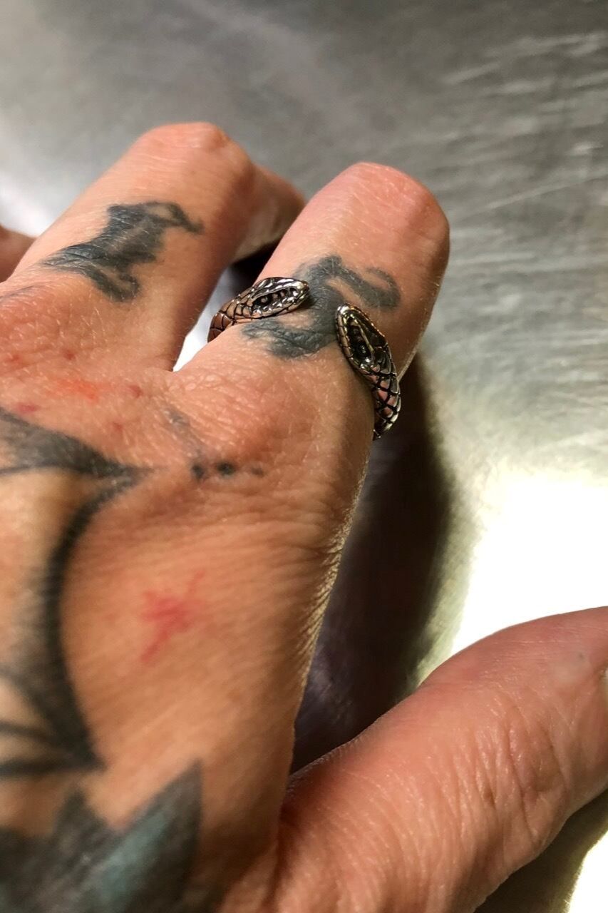 《受注生産》 TWO HEADED SNAKE RING / リング 【注文から2-3週間後入荷予定】