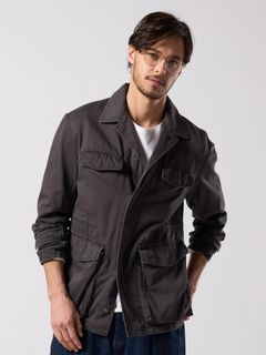 【予約品 4月19日(日) 18時締切】sulfur dyed M47 shirt / 硫化染め M47シャツ / フェードチャコール