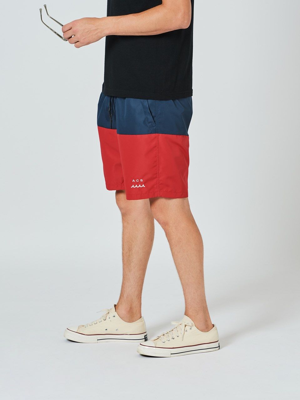 (予約品2023年10月19日18時締め) muta Light Shell Shorts / ショートパンツ / レッド 【Acanthus×muta】