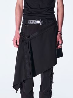 【予約品 6月29日(月) 締切】PE Gabardine Hip Hung Muffler / ヒップハング マフラー / ブラック