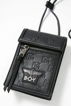 EMBOSSING MINI SHOULDER BAG / BLACK 【BOY LONDON】