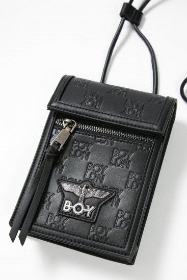 EMBOSSING MINI SHOULDER BAG / BLACK 【BOY LONDON】