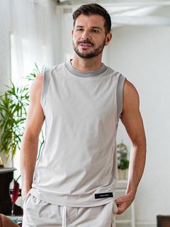 《予約品3月3日18：00締め》 HOME  NYLON NO SLEEVE / ノースリーブ / グレージュ