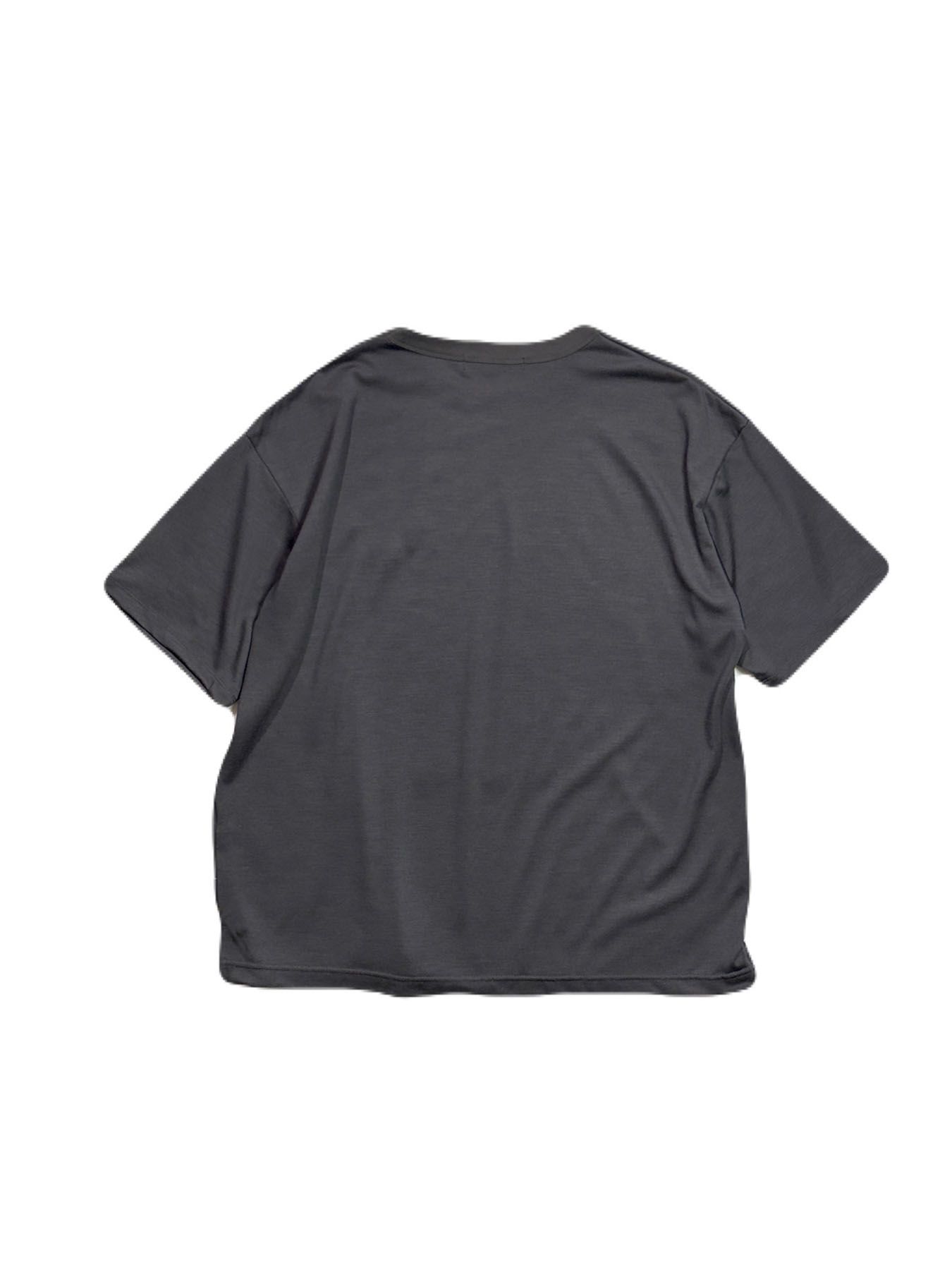 【予約品 3月9日(月) 18:00 締切】WO/JER S/TEE WIN/EMB / ウールジャージ ウイングピストル刺繍  Tシャツ / グレー