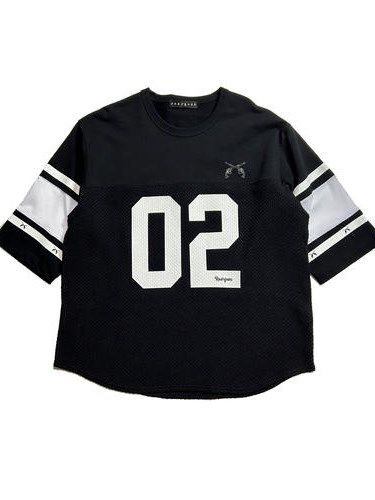 《予約品8月31日 23時55分締め》 FOOTBALL TEE A / Tシャツ / ブラック 【roarguns 】 2024年3月入荷予定