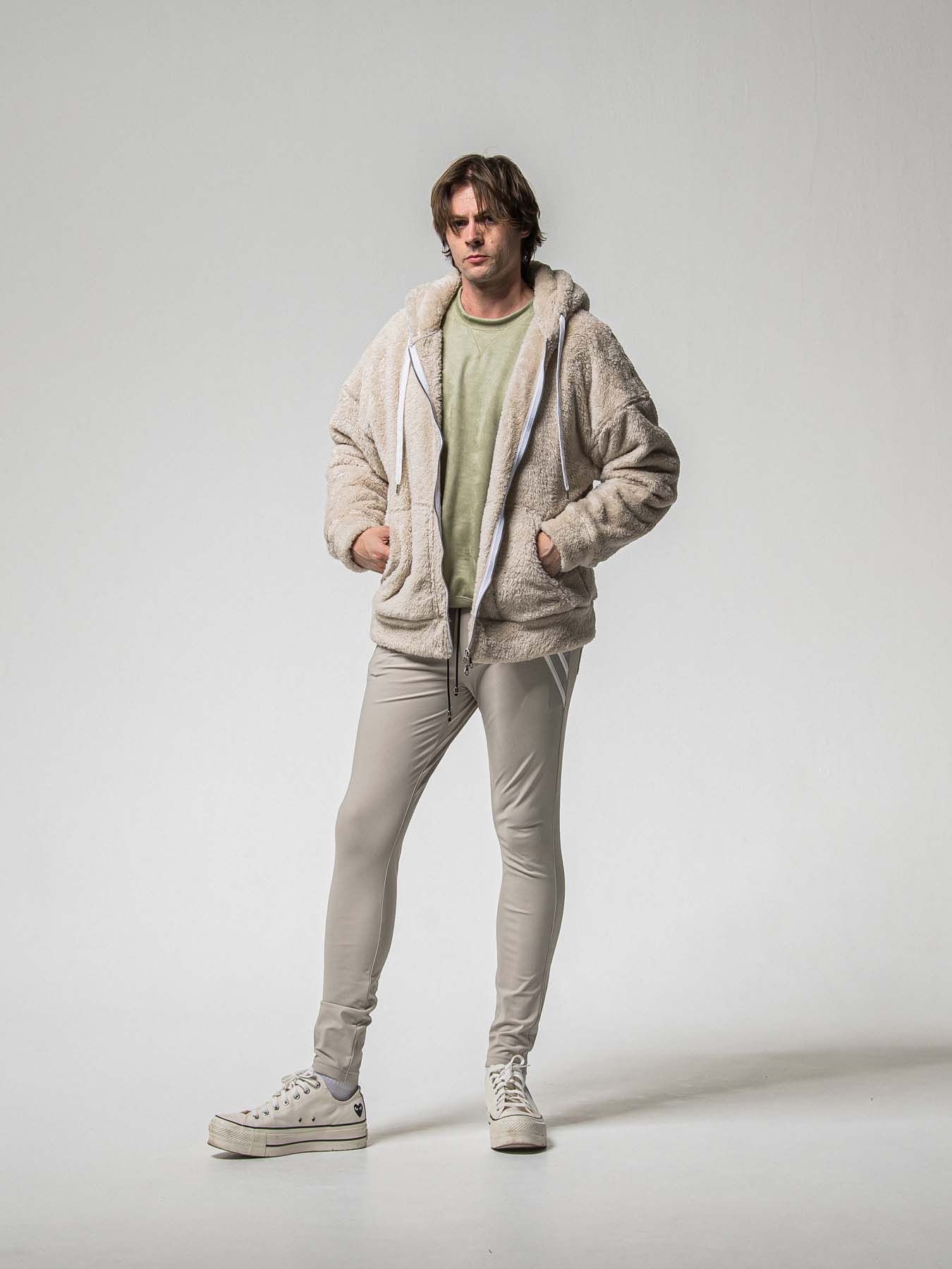 【予約品 8月31日(日) 締切】SUEDE DROP TRAINER / スウェード ドロップショルダートレーナー / カーキ