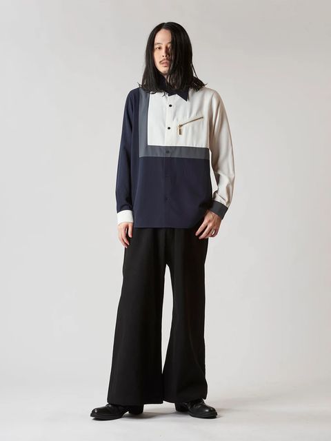 マルチクレリック ZIPシャツ / ホワイト