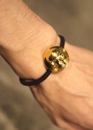 Skull Concho Hair Gum GOLDスカルコンチョヘアゴム