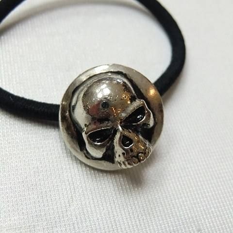 Skull Concho Hair Gum SILVERスカルコンチョヘアゴム
