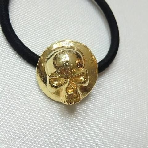 Skull Concho Hair Gum GOLDスカルコンチョヘアゴム