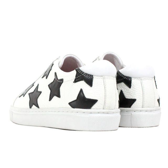 STARデザイン レザースニーカー / 3030WHITE/BLACK