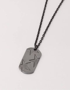BIG THREE STAR PENDANT black matte