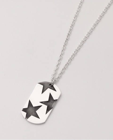 BIG THREE STAR PENDANT silver