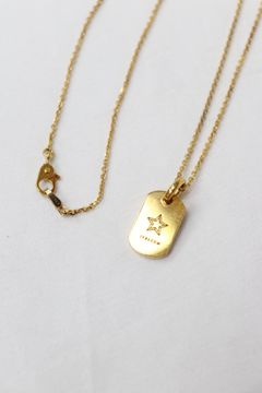 SMALL TAG PENDANT/GOLD/STAR